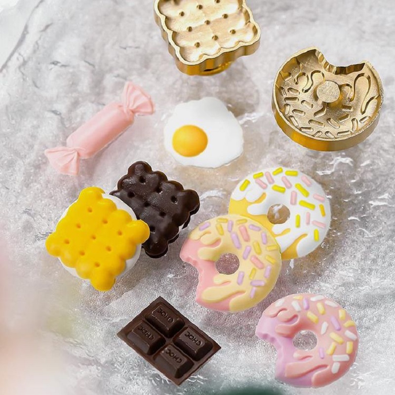 Wax Seal Stamp Set - Mum Mühür Damga Kawaii Damga Balmumu